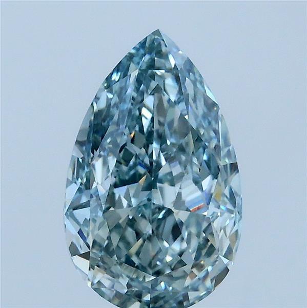 2.07 Ct. Fancy Green Blue Pear Lab Grown Diamond