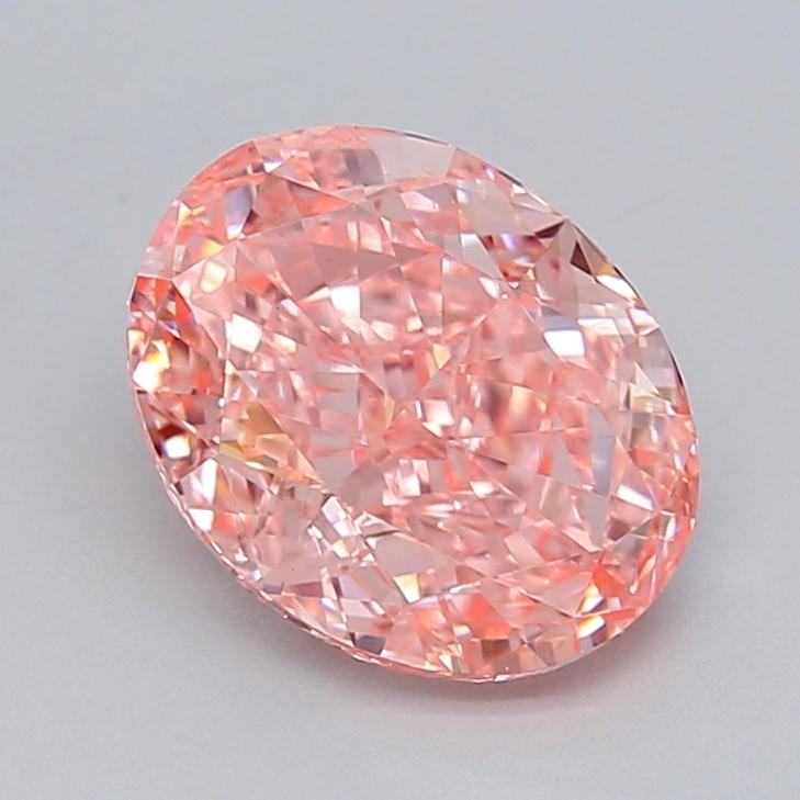2.15 Ct. Fancy Vivid  Pink Oval Lab Grown Diamond