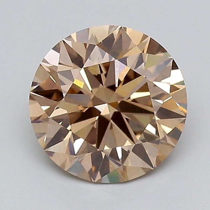 2.01 Ct. Light  Brown Round Lab Grown Diamond
