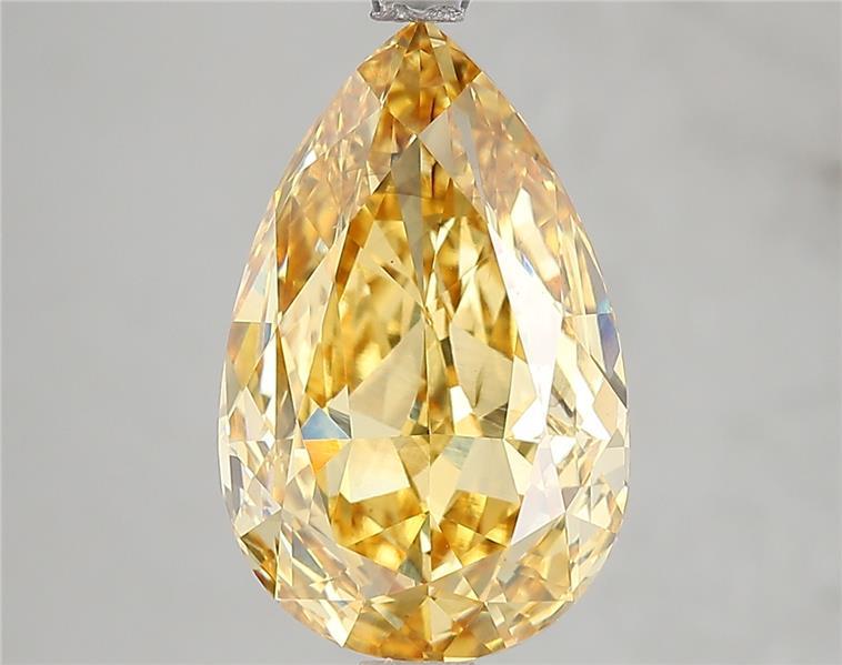 5.03 Ct. Fancy Vivid Yellow Pear Lab Grown Diamond