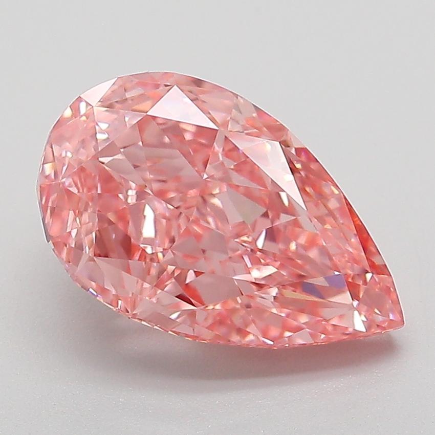 3.09 Ct. Fancy Vivid Pink Pear Lab Grown Diamond