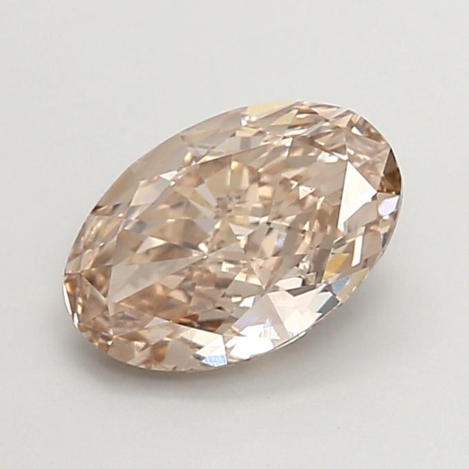 2.55 Ct. Fancy Light Brown Oval Lab Grown Diamond