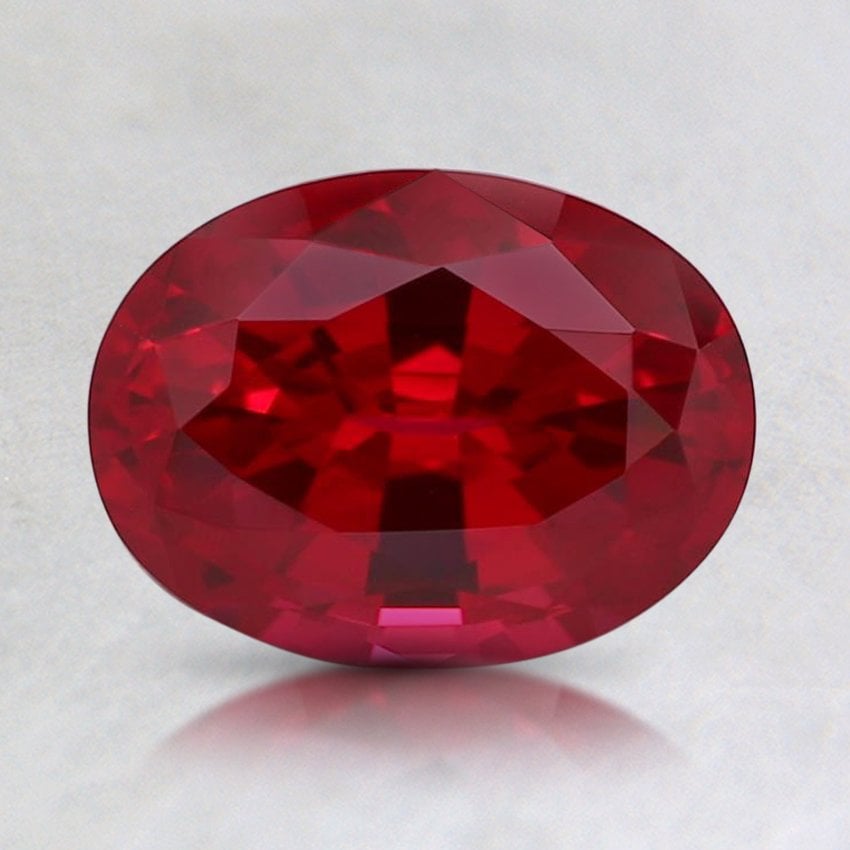 3 Carat Synthetetic Lab RUBY Blood RED OVAL CUT 8 x 10 mm ONE PC 