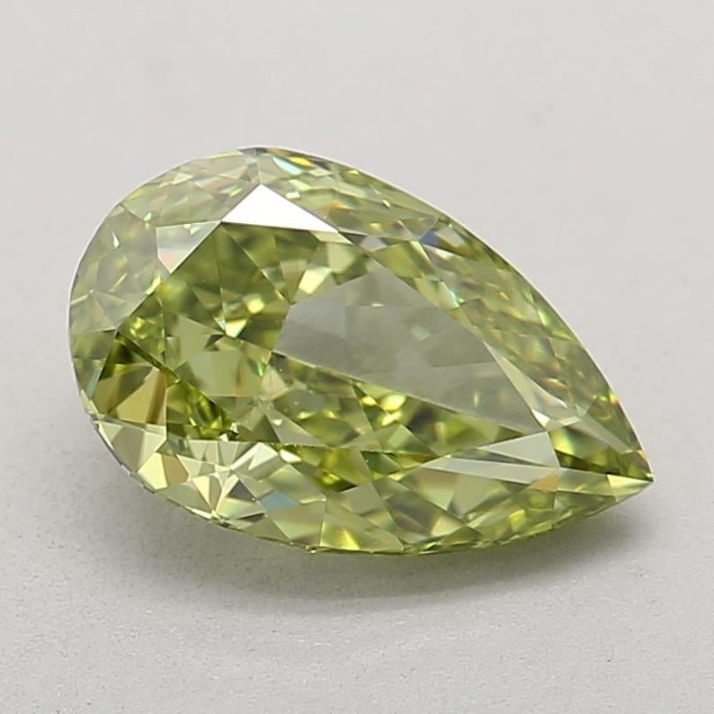1.07 Ct. Fancy Vivid Green Pear Lab Grown Diamond