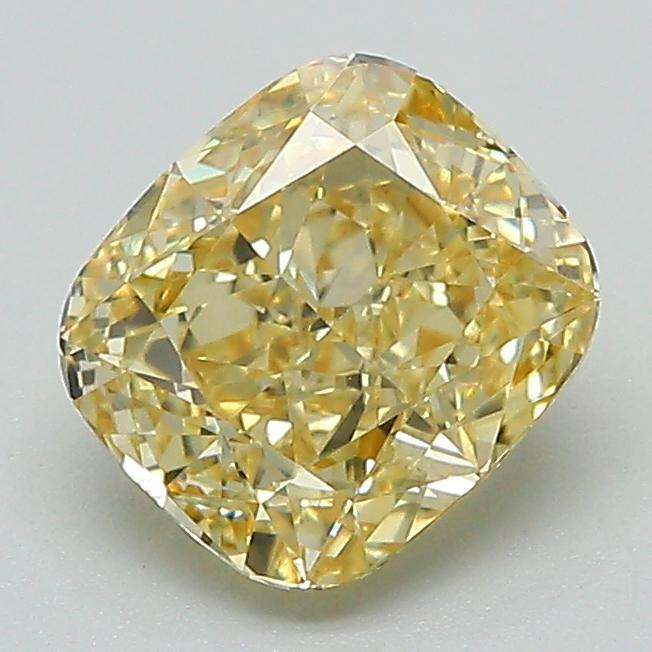 1.50 Ct. Fancy Intense Yellow Cushion Lab Grown Diamond