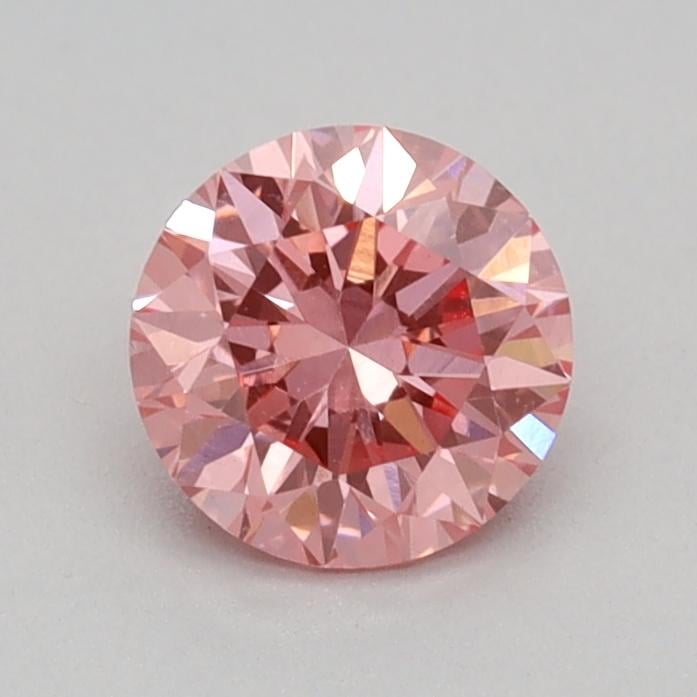 0.42 Ct. Fancy Vivid Pink Round Lab Grown Diamond