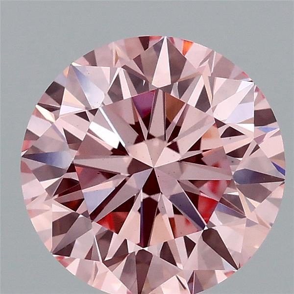 2.19 Ct. Fancy Vivid Pink Round Lab Grown Diamond