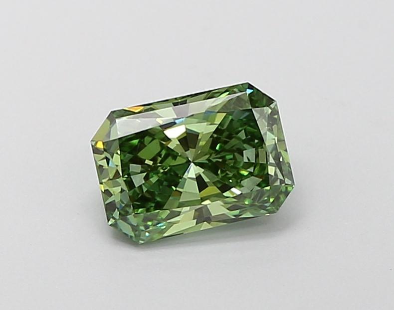 1.01 Ct. Fancy Vivid Green Radiant Lab Grown Diamond