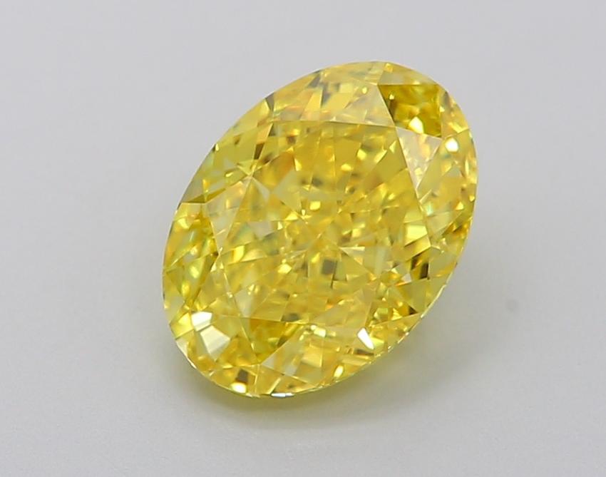 2.22 Ct. Fancy Vivid Yellow Oval Lab Grown Diamond