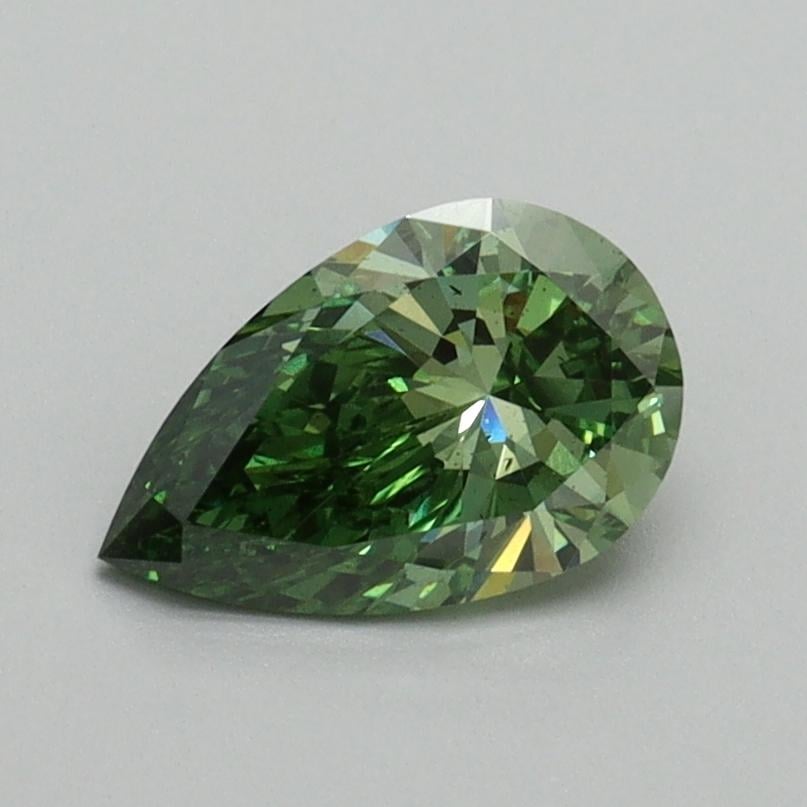 0.83 Ct. Fancy Vivid Green Pear Lab Grown Diamond