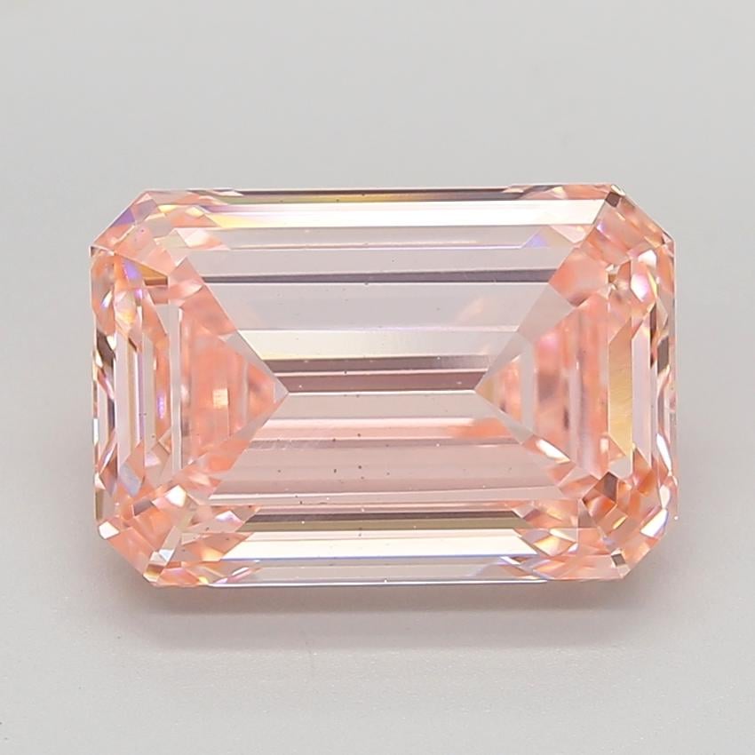7.07 Ct. Fancy Intense  Pink Emerald Lab Grown Diamond