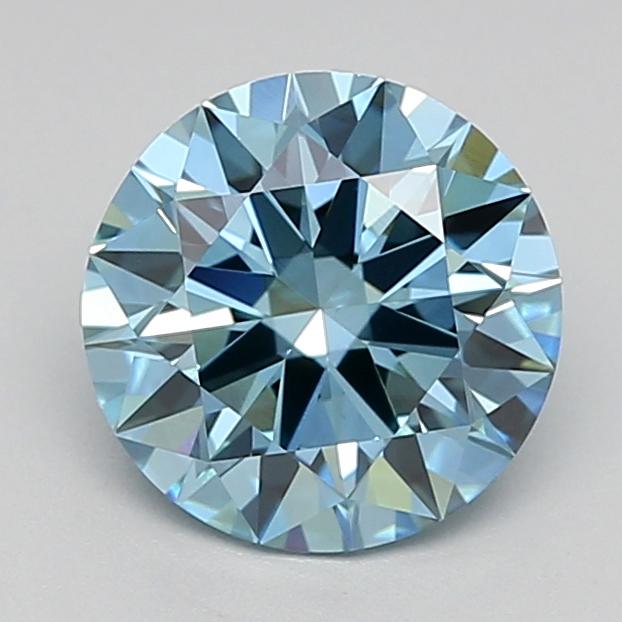 1.34 Ct. Fancy Vivid  Blue Round Lab Grown Diamond