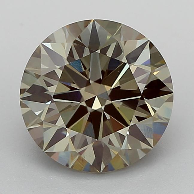 2.52 Ct. Fancy Intense  Green Round Lab Grown Diamond
