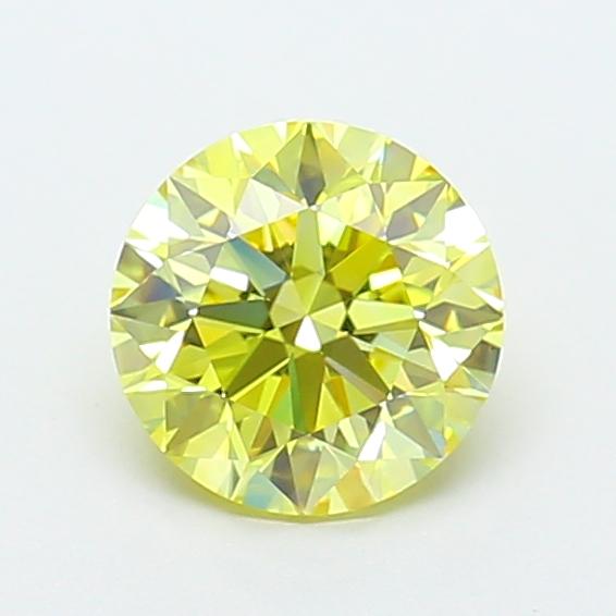 1.37 Ct. Fancy Intense  Yellow Round Lab Grown Diamond