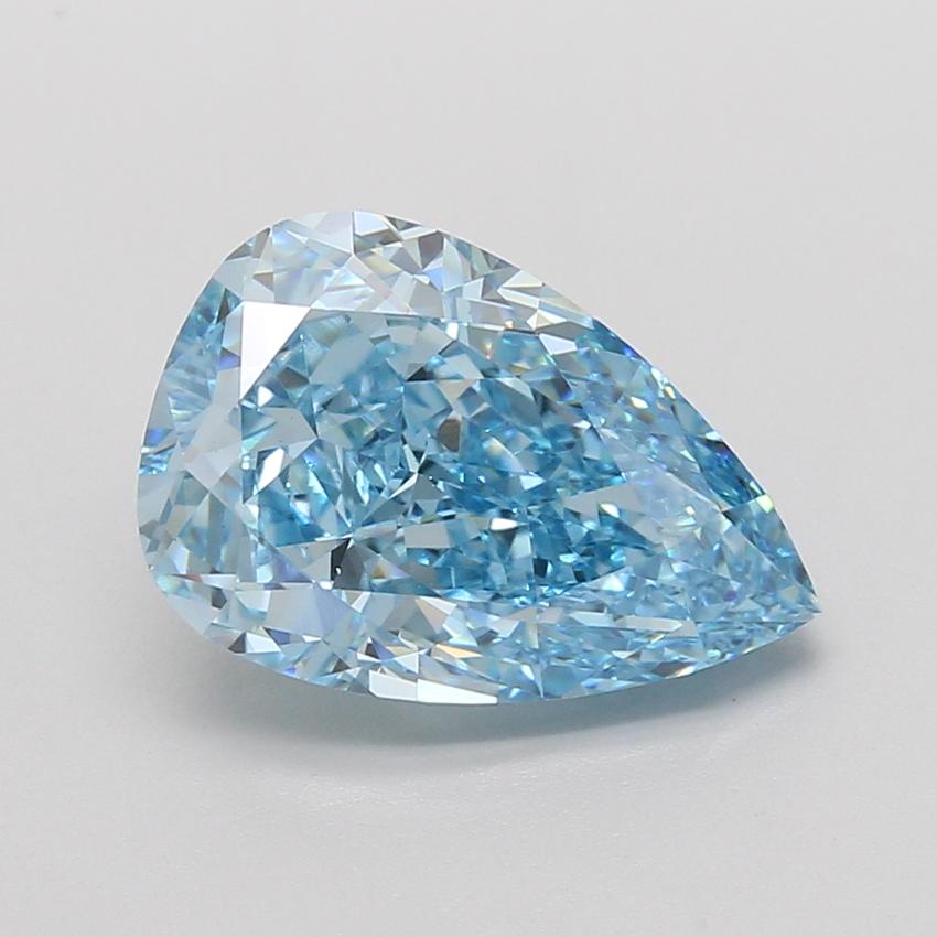 5.10 Ct. Fancy Vivid Blue Pear Lab Grown Diamond