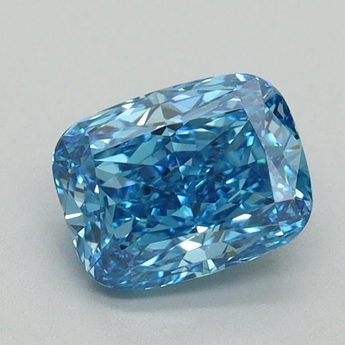 1.07 Ct. Fancy Vivid Blue Cushion Lab Grown Diamond