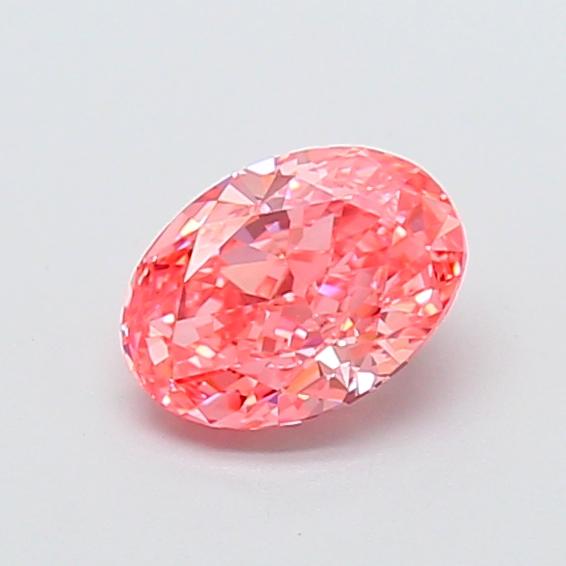 1.00 Ct. Fancy Vivid Pink Oval Lab Grown Diamond