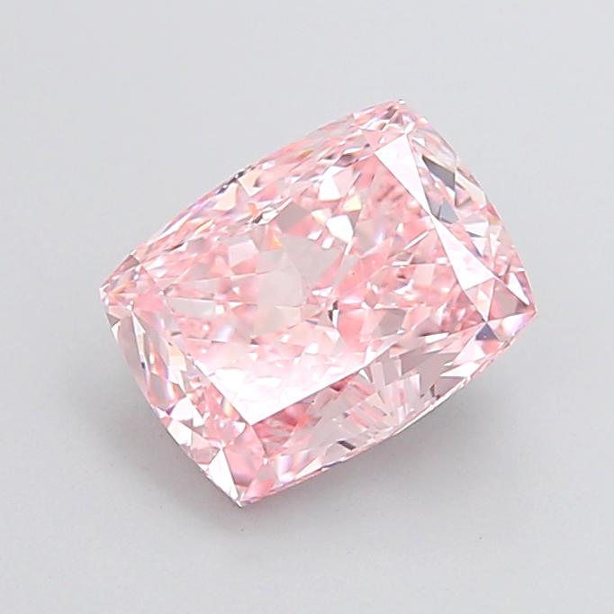 3.76 Ct. Fancy Vivid  Pink Cushion Lab Grown Diamond
