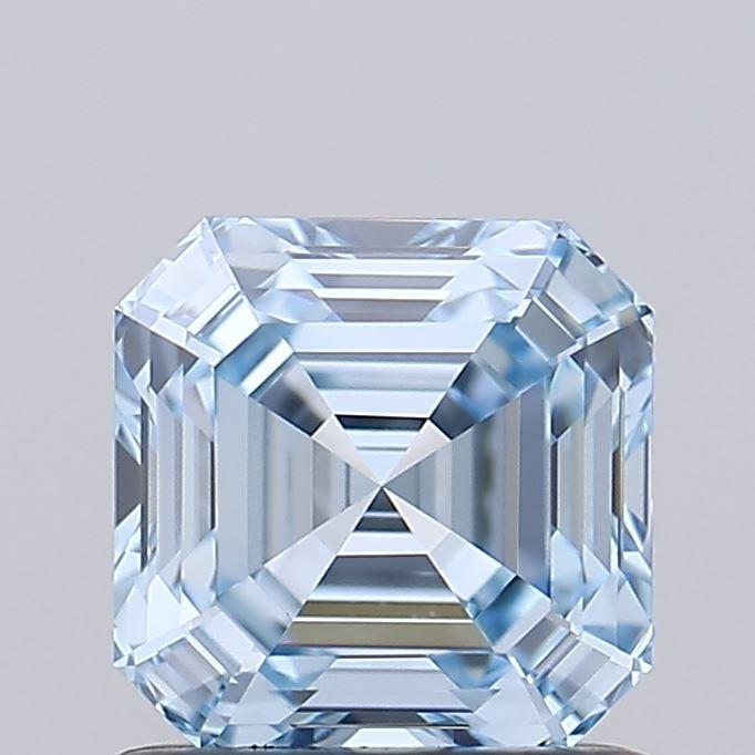 1.02 Ct. Fancy Vivid Blue Asscher Lab Grown Diamond