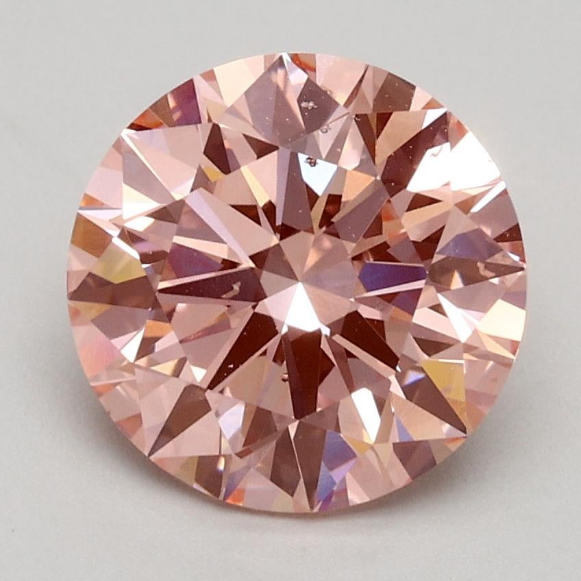 2.02 Ct. Fancy Intense Pink Round Lab Grown Diamond