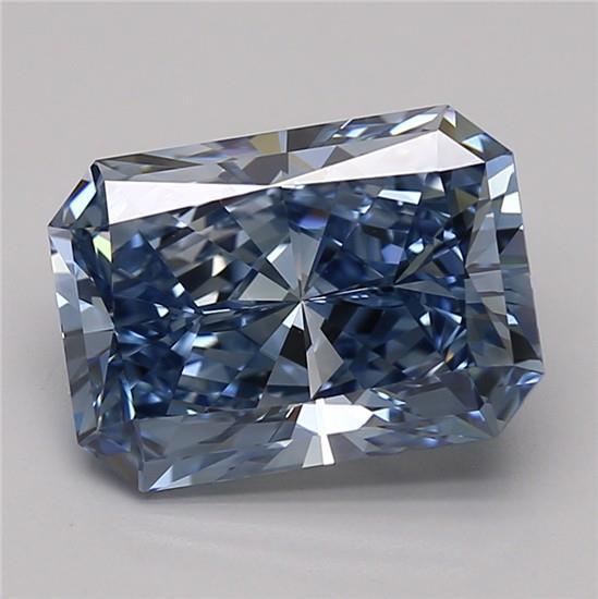 3.52 Ct. Fancy Vivid Blue Radiant Lab Grown Diamond