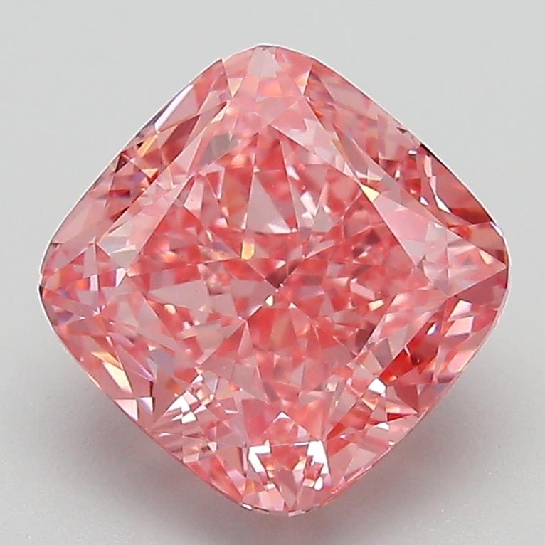 3.21 Ct. Fancy Pink Cushion Lab Grown Diamond