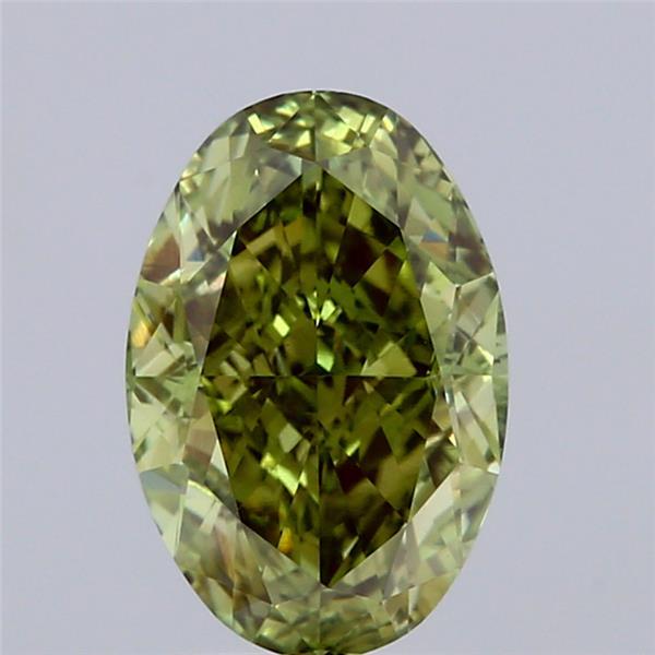 2.19 Ct. Fancy Vivid Green Oval Lab Grown Diamond