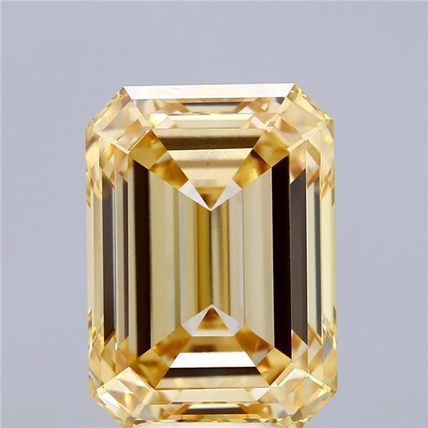 7.01 Ct. Fancy Yellow Emerald Lab Grown Diamond