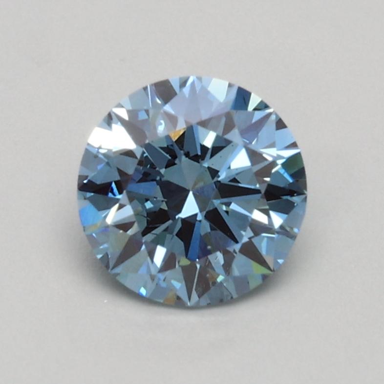 0.68 Ct. Fancy Intense Blue Round Lab Grown Diamond