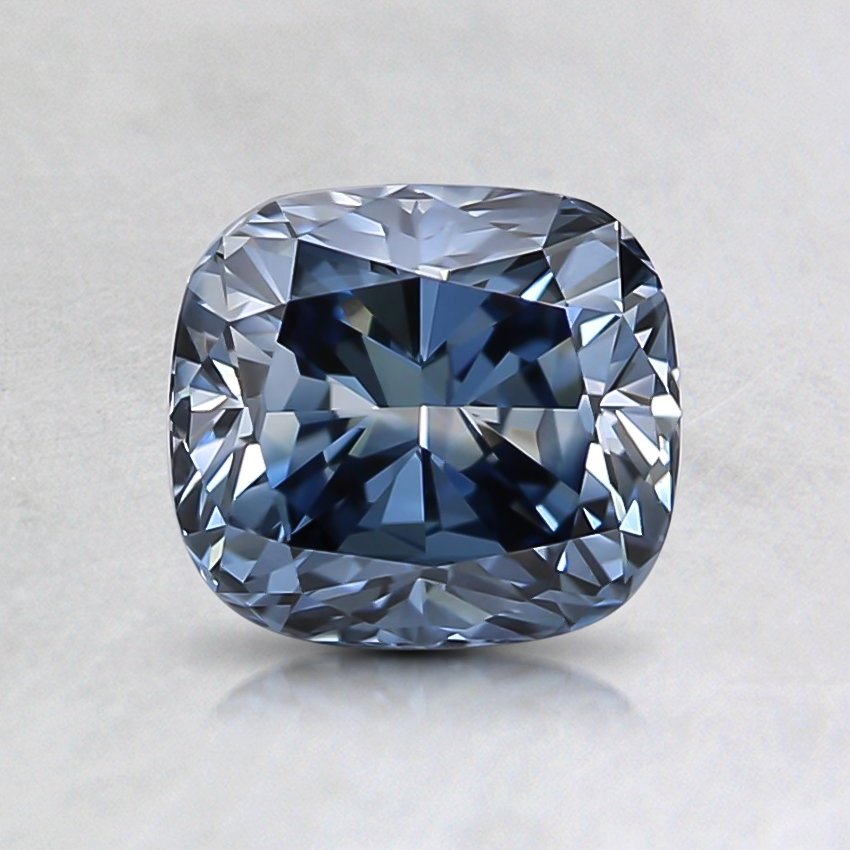1.18 Ct. Fancy Intense Blue Cushion Lab Grown Diamond