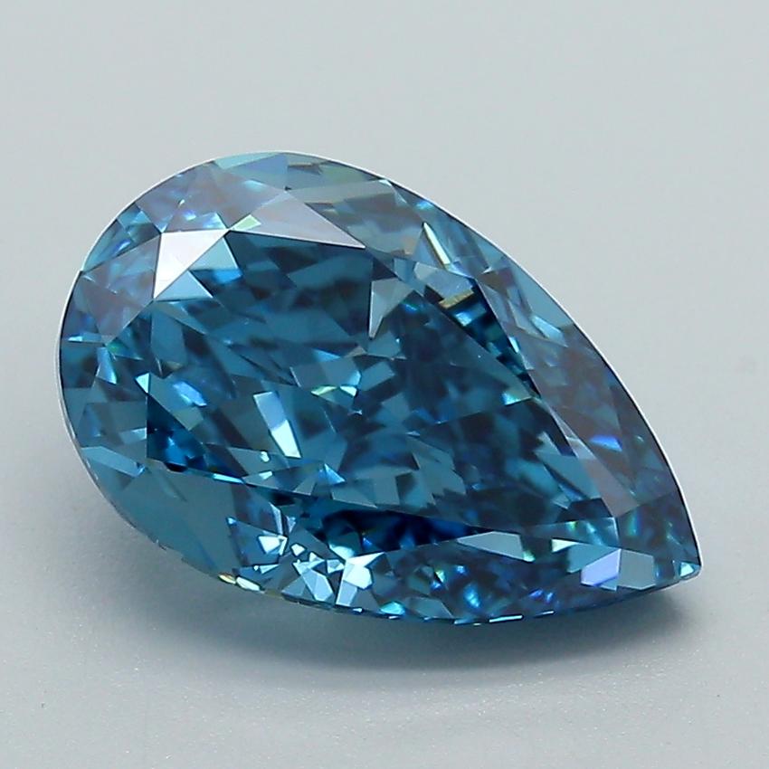 2.89 Ct. Fancy Vivid Blue Pear Lab Grown Diamond