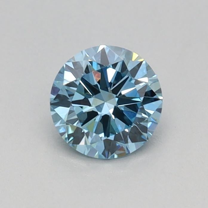 0.35 Ct. Fancy Vivid Blue Round Lab Grown Diamond
