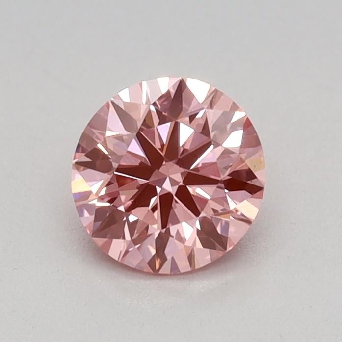 0.40 Ct. Fancy Vivid Pink Round Lab Grown Diamond