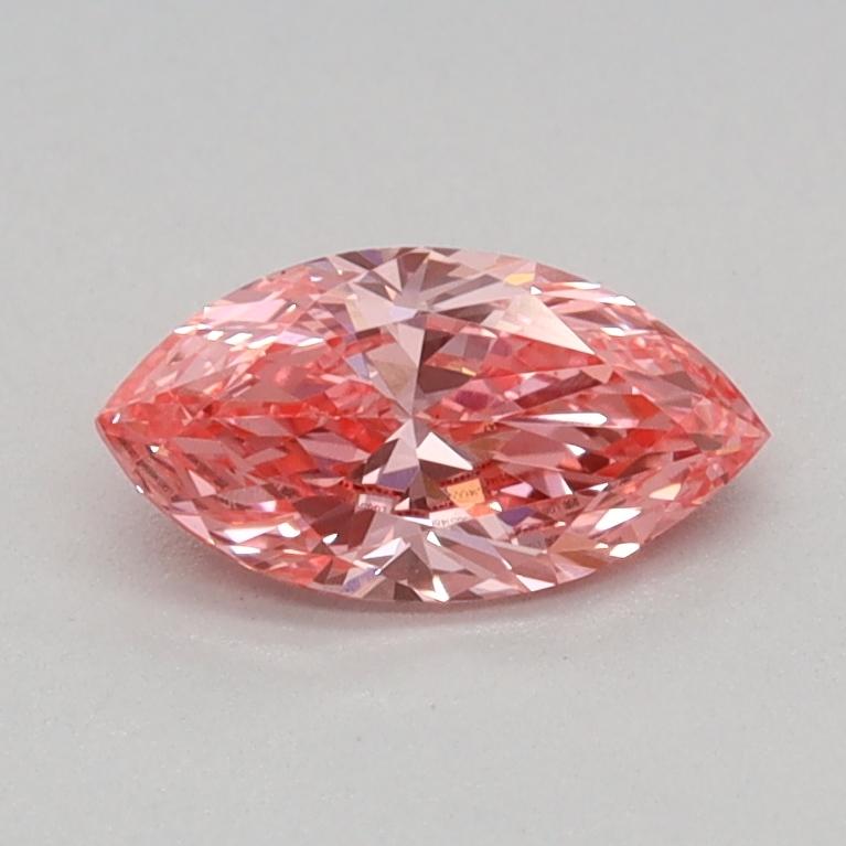 0.3 Ct. Fancy Vivid Pink Marquise Lab Grown Diamond