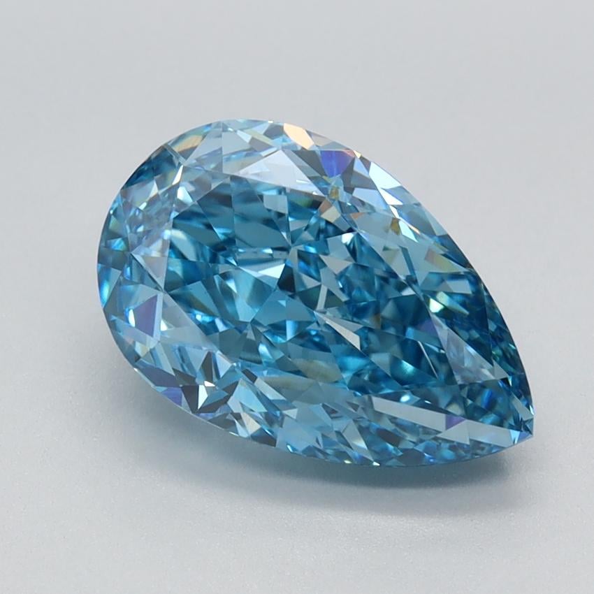 2.59 Ct. Fancy Vivid Blue Pear Lab Grown Diamond