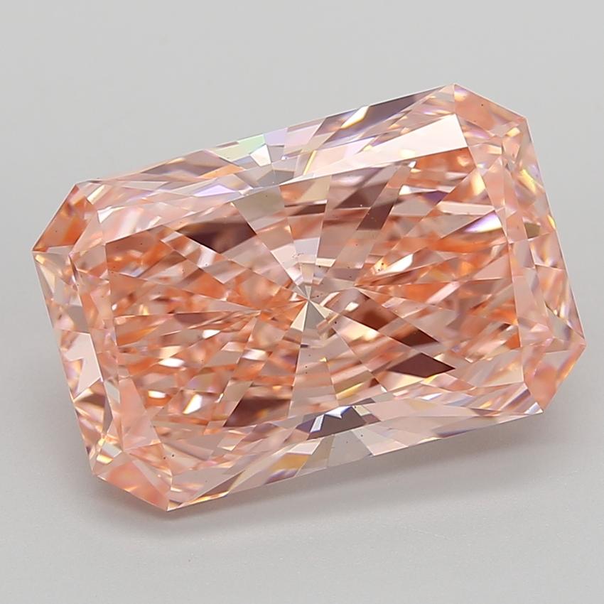 9.99 Ct. Fancy Vivid  Pink Radiant Lab Grown Diamond