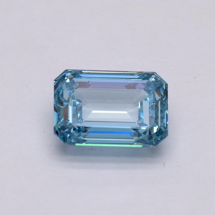 3.01 Ct. Fancy Intense Blue Emerald Lab Grown Diamond