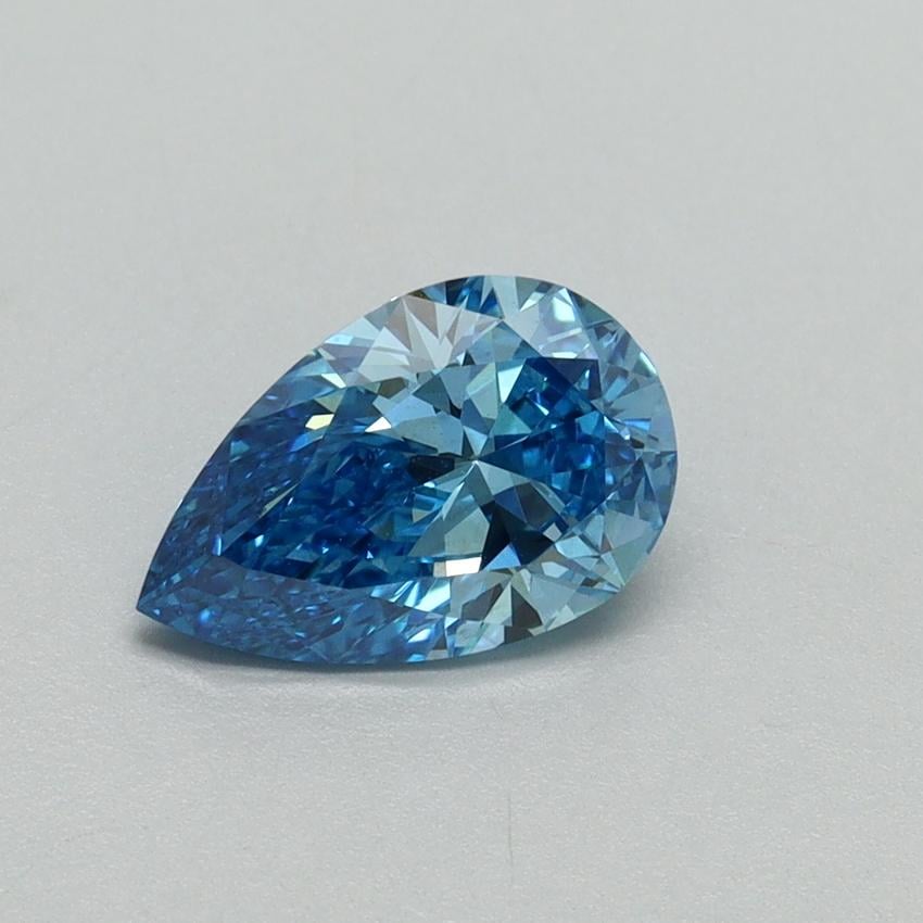 1.06 Ct. Fancy Vivid Blue Pear Lab Grown Diamond