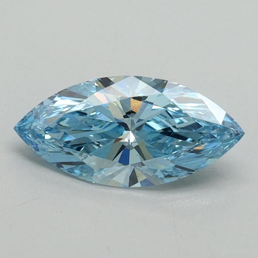 1.00 Ct. Fancy Vivid Blue Marquise Lab Grown Diamond