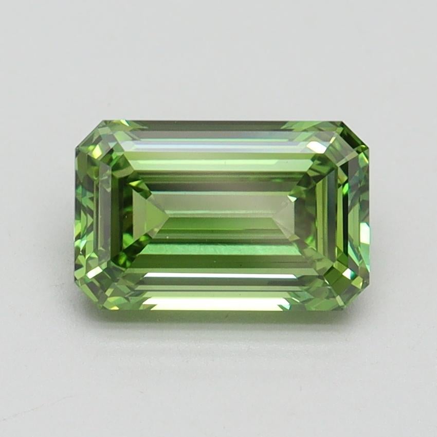 1.54 Ct. Fancy Vivid Green Emerald Lab Grown Diamond