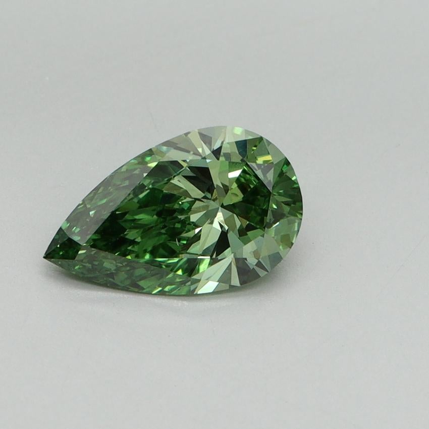 1.02 Ct. Fancy Vivid Green Pear Lab Grown Diamond