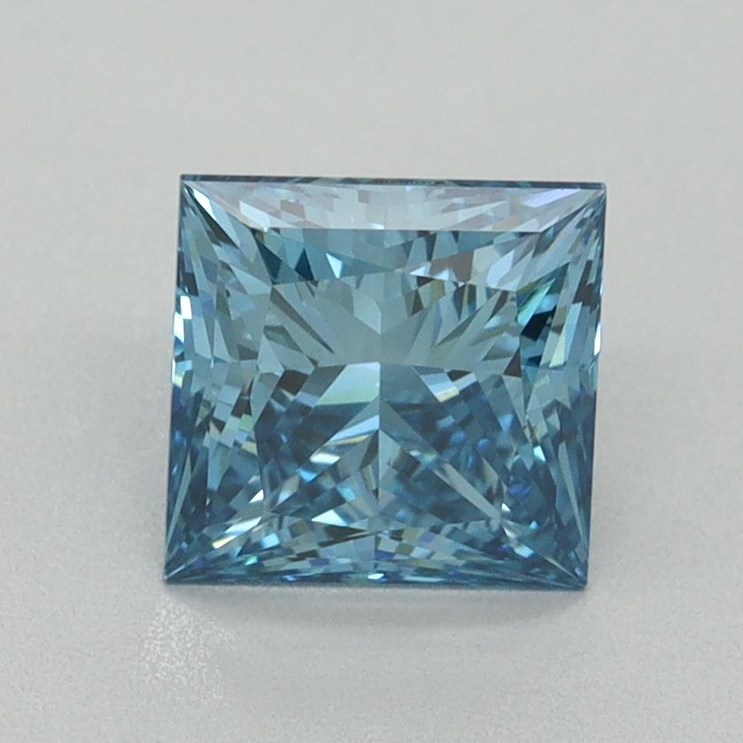 1.59 Ct. Fancy Vivid Blue Princess Lab Grown Diamond