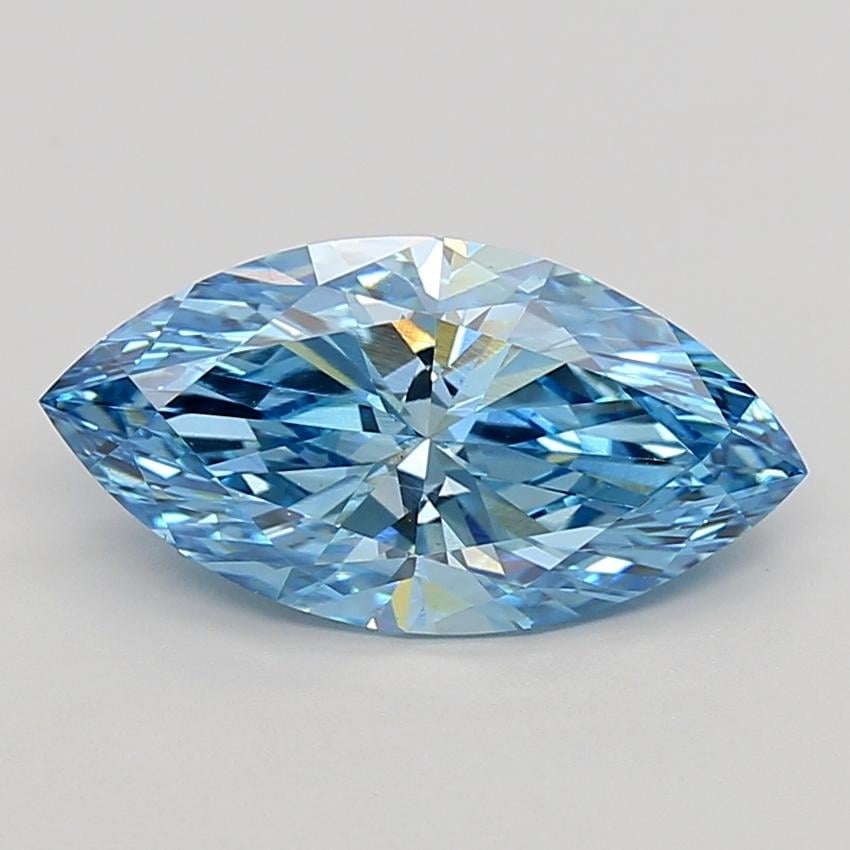 2.97 Ct. Fancy Vivid  Blue Marquise Lab Grown Diamond