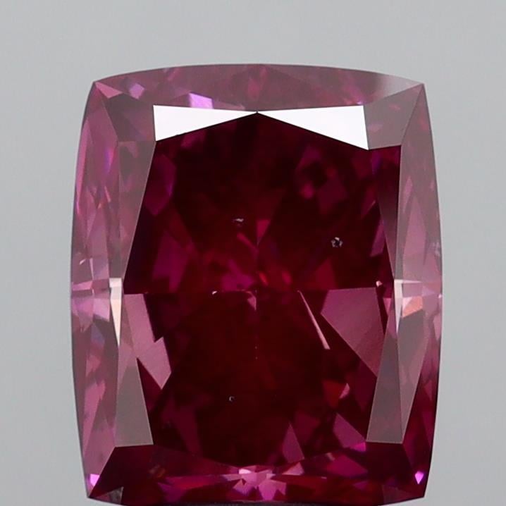 4.26 Ct. Fancy Deep  Pink Cushion Lab Grown Diamond