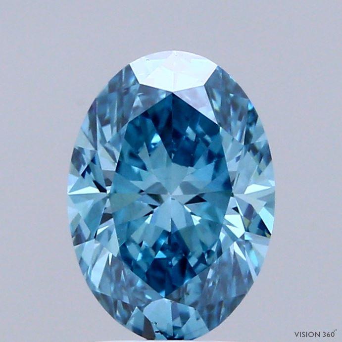 1.50 Ct. Fancy Vivid Blue Oval Lab Grown Diamond