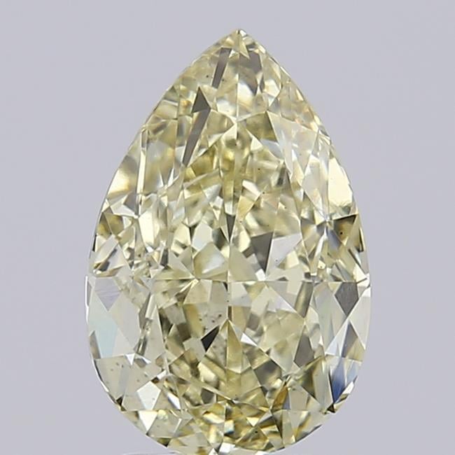 3.06 Ct. Fancy Light Yellow Pear Lab Grown Diamond