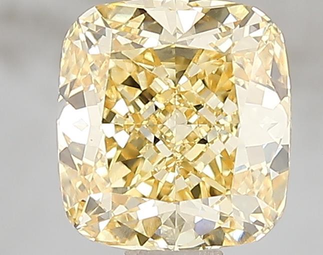 1.51 Ct. Fancy Intense Yellow Cushion Lab Grown Diamond