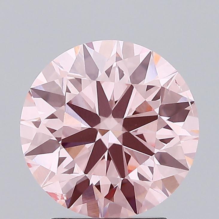 2.72 Ct. Fancy Vivid Pink Round Lab Grown Diamond