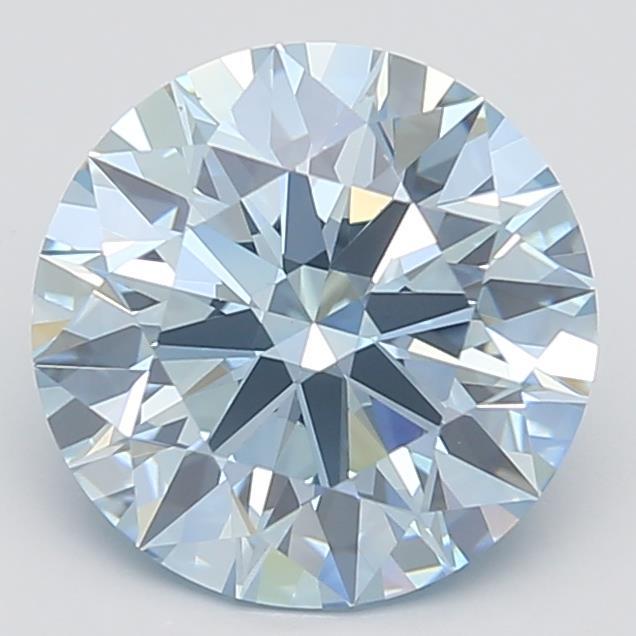 2.36 Ct. Fancy Intense Blue Round Lab Grown Diamond