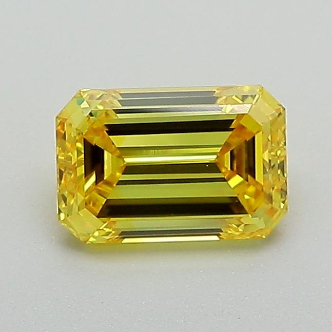 0.81 Ct. Fancy Vivid Yellow Emerald Lab Grown Diamond
